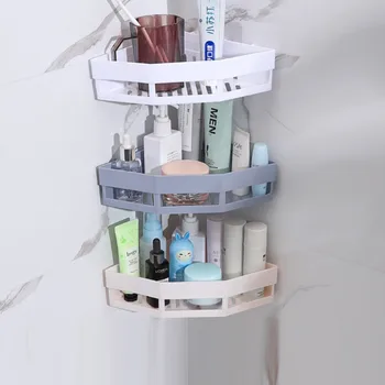 Mensole adesive senza trapano Mensola da bagno Scaffale angolare Portaoggetti da parete Organizzatore per cucina Mensole da bagno Doccia Caddy 1