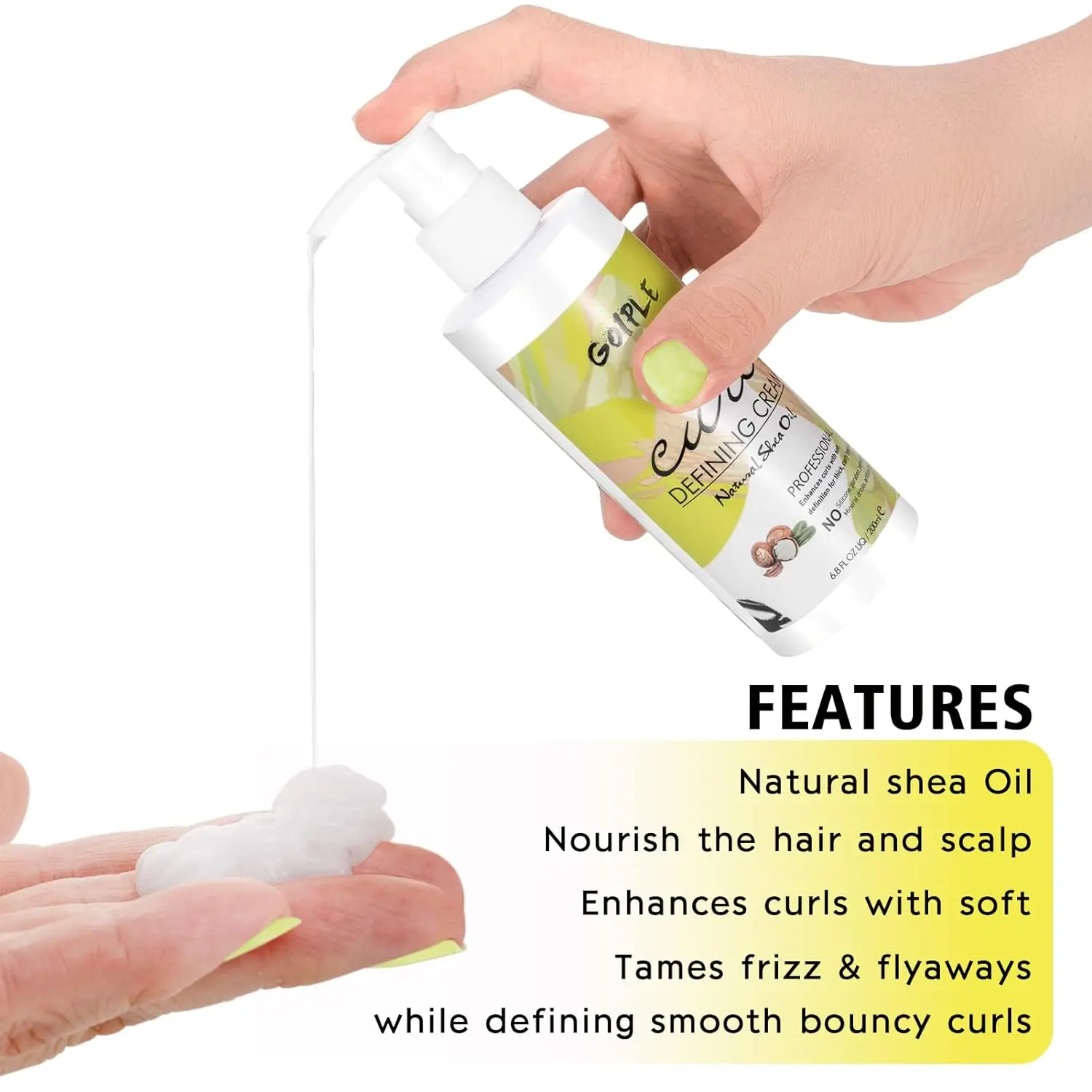 Curl Defining Cream Wavy Hair Bouncy Enhancer Anti Frizz Moisturizer Add Shine Conditioner Soft Smooth Hair Care