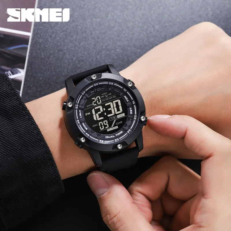 SKMEI 1762 100M Waterproof Digital Military Sport Watch for Men Countdown Mens Wristwatches Electronic Clock 1793 Reloj Masculio 5
