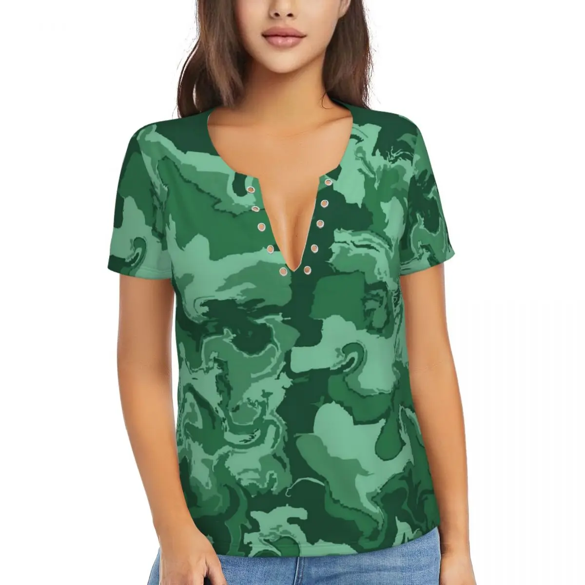 The Great Wave T Shirts Katsushika Hokusai Deep V Neck T-Shirt Japan Design - Picture 34 of 41