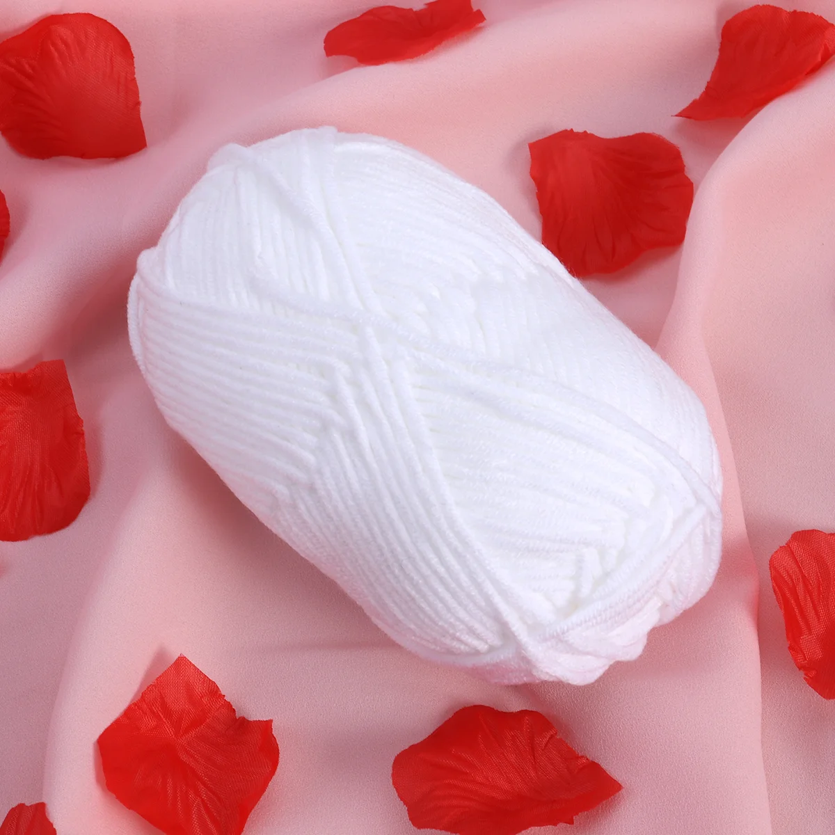 50g Milk Cotton Yarn Cotton Chunky Hand-woven Crochet Knitting Wool Yarn Warm Yarn for Sweaters Hats Scarves DIY (White) 4