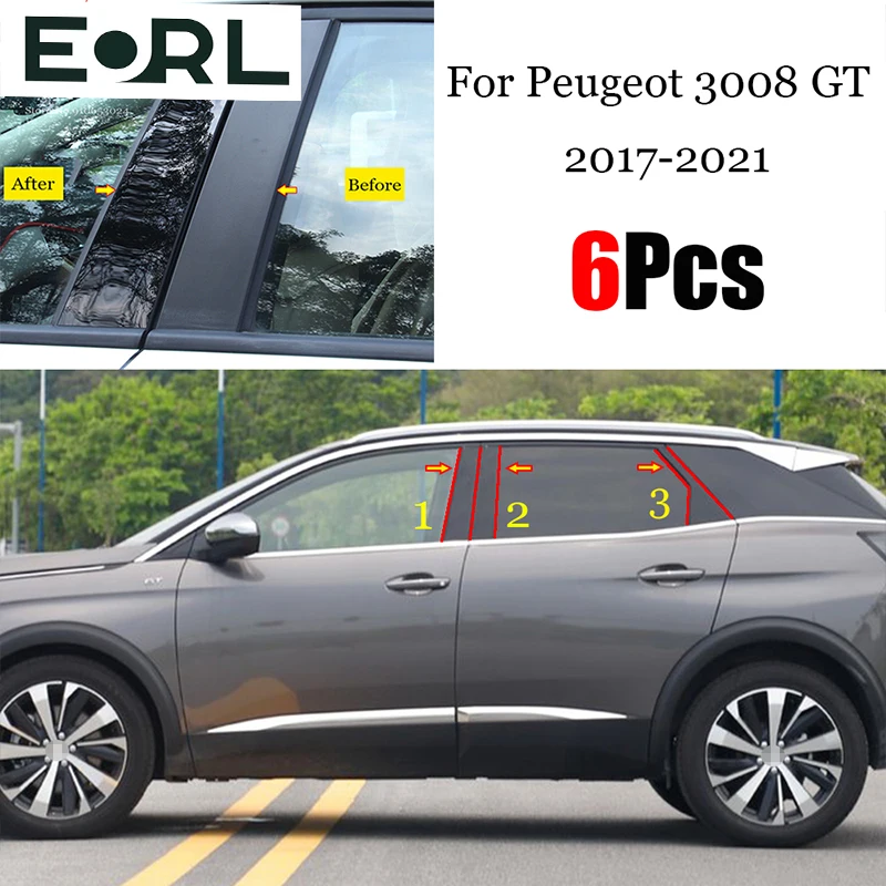 

6 шт., декоративные полосы для Peugeot 3008 GT 2017 - 2021