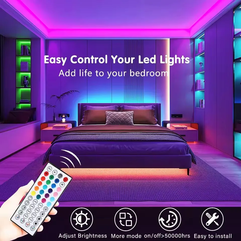 Vibrant RGB LED Strip Lights - Flexible 24V Tape