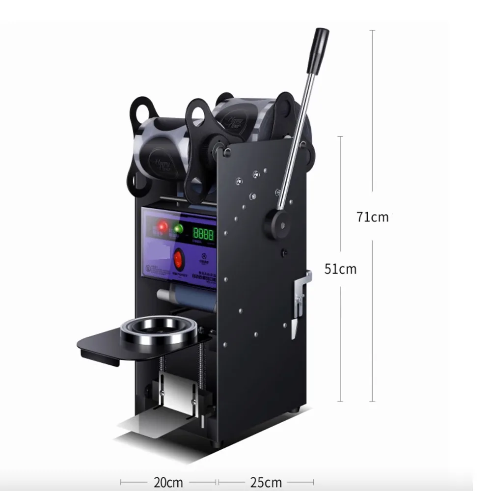 Highly Satisfied Quality JM-A9S Vertical Type Cup Sealer Machine (L) 20cm x (W) 25cm x (H) 51cm Dimension For Restaurant Use