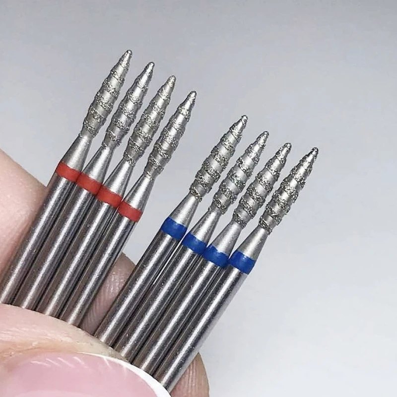 Flame Cuticle Drill Bit for Russian Manicure Safety Diamond Nail Drill