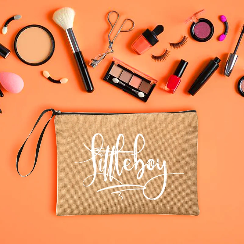 

Personalized Makeup Bag Canvas Monogram Bridesmaid Maid of Honor Holiday Wedding Bachelorette Party Gifts Cosmetic Zipper Pouch