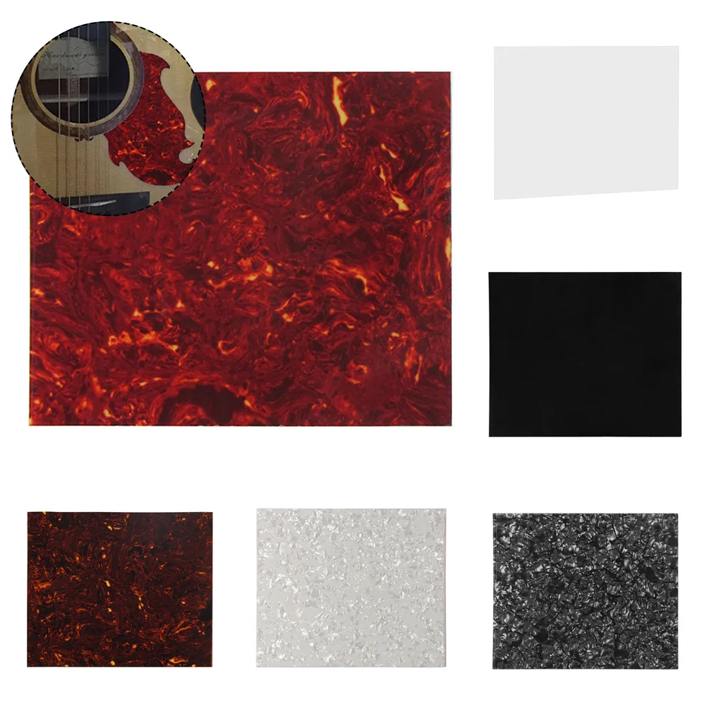 DIY Acoustic Guitar Pickguard - Self-Adhesive Celluloid Sheet, 20cm x 17cm, Multiple Color Options