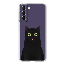 Adorable Cartoon Kitten Clear Silicone Phone Case - Samsung S20 Plus (B7)
