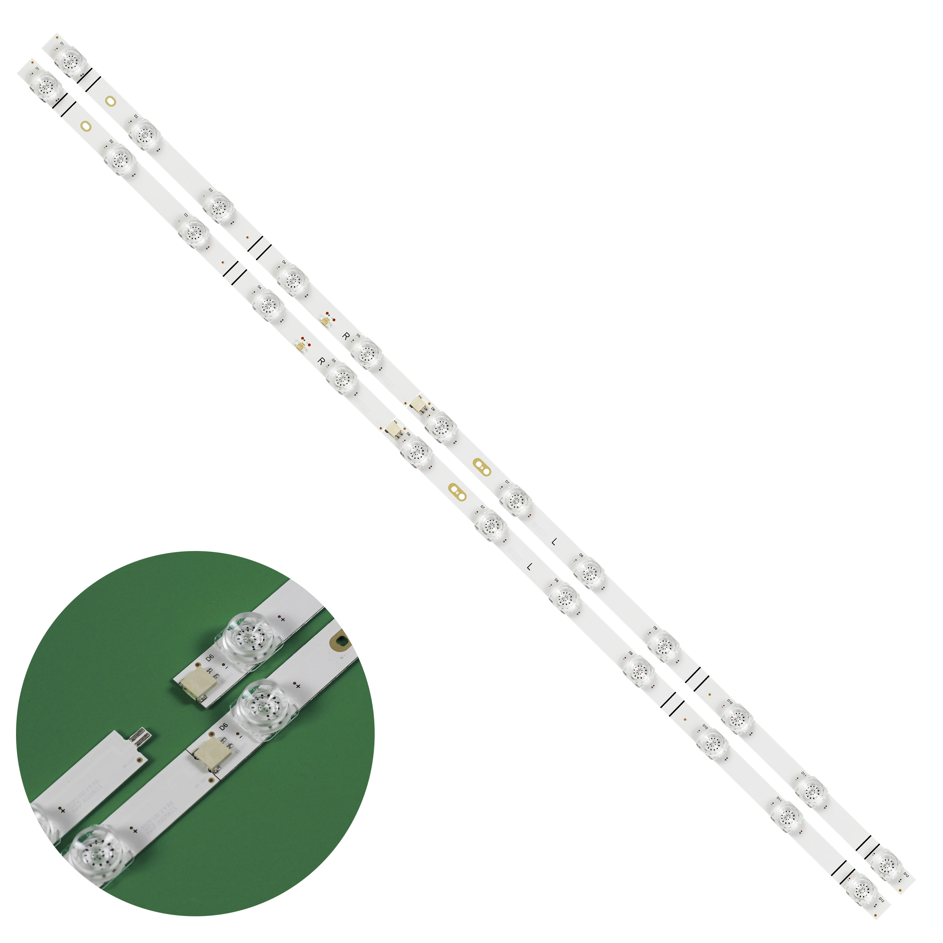 Faixa de Led para Hisense 12leds 43h4000gm 43h4030f3 43h5500g 43h5510g 43h5580g 43h4g 43h4d Svh425a13 Crh-bx43x13030120232brev1.2