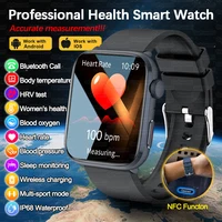 2025 New Heart Rate Blood Pressure Health Smartwatch Men Women Bluetooth Call NFC GPS Tracking Sports Smart Watch