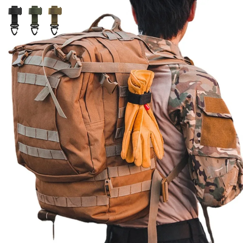 5PCS Multi Tool Gloves Hook Molle Nylon Belt Triangle Buckle Outdoor