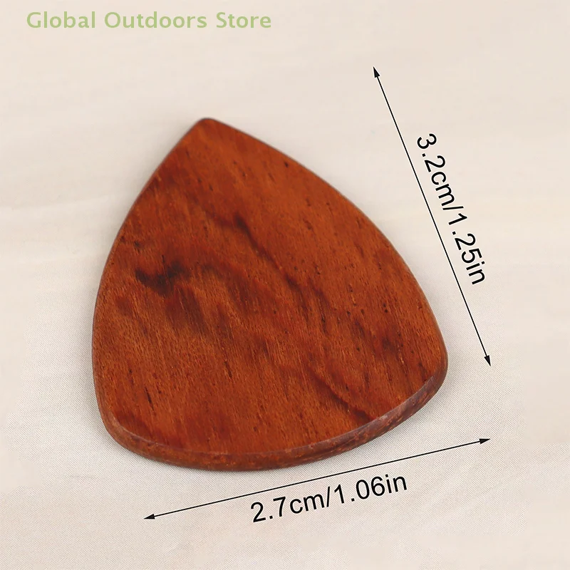 1/5Pcs Wooden Acoustic Guitar Picks Bass Ukulele Plectrum Picks Electric Guitar Can Be Drillable Pendant Gift