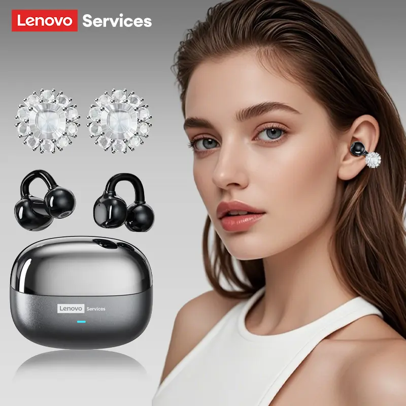 Choice Lenovo LE302 OWS Ear clip Wireless Earphones Low Latency HD Call Bluetooth Headphones HiFi Music Sport Fashion Earbuds - Image 9