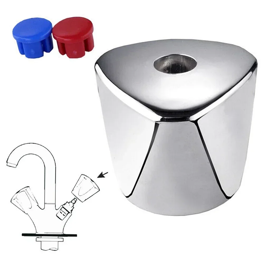Door Handles Shower Handle Vanities Accessories Hand Lever Sink Parts Rotary Faucet Cold Warm Zinc Alloy Chrome Plated Hood Handle