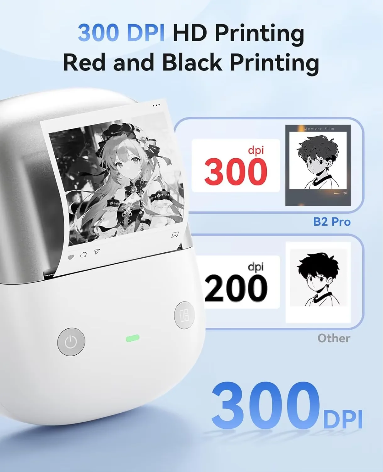 새로운 Niimbot B2 Pro 300dpi 열전사 라벨 메이커(테이프 라벨 기계 포함) 소매용 레드 블랙 듀얼 컬러 인쇄/사진 프린터
