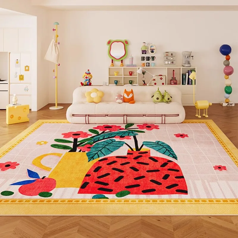 Creative Colorful Living Room Carpet Large Area Art Abstract Painting Bedroom Rug Fashionable High-end Coffee Table Mat Alfombra
