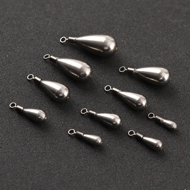 0.9/1.3/1.8/2.7/3.5/5.3/7/8.8/1/14g Fishing Tungsten Fall Sinker