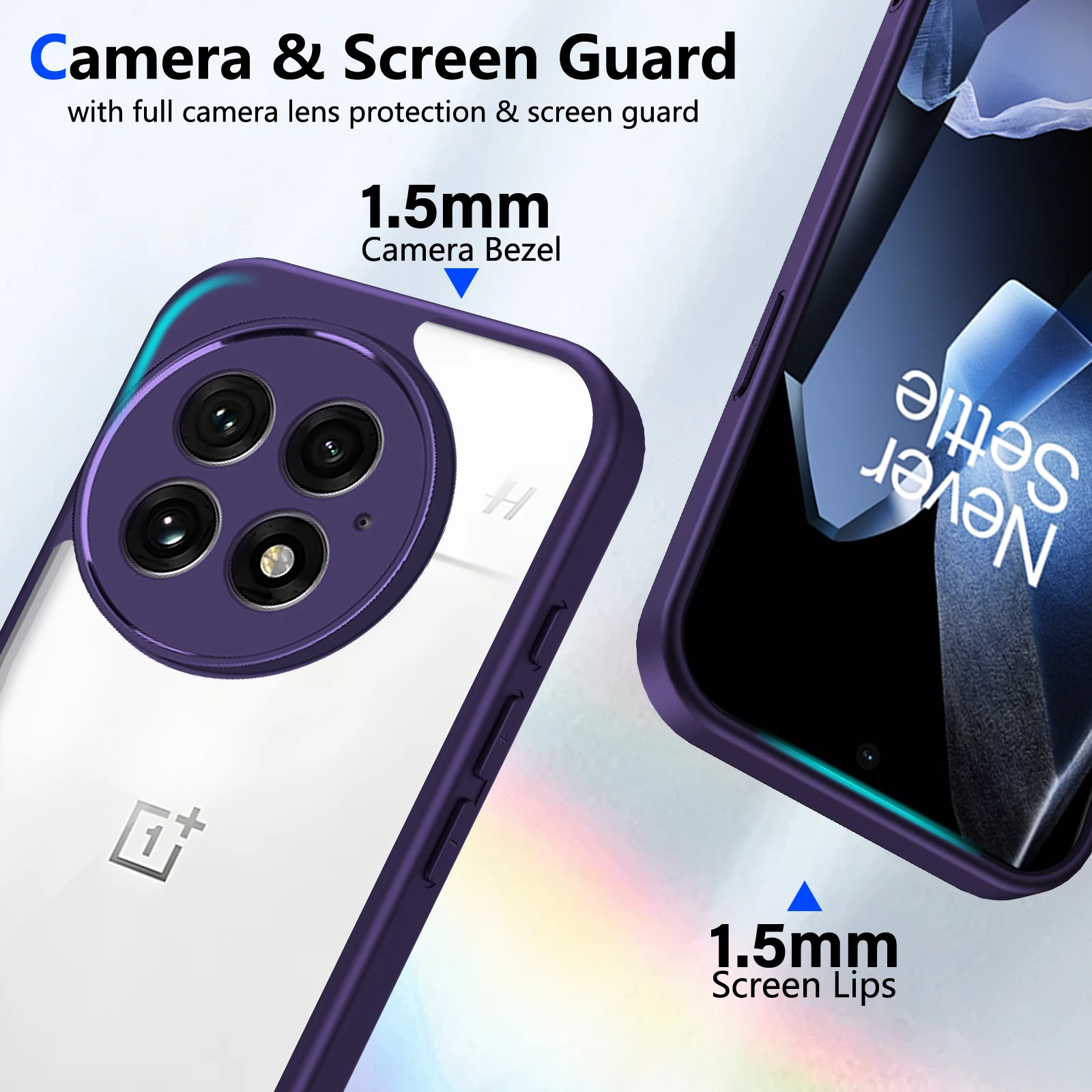 Luxury Armored Acrylic Transparent Back Cover Case