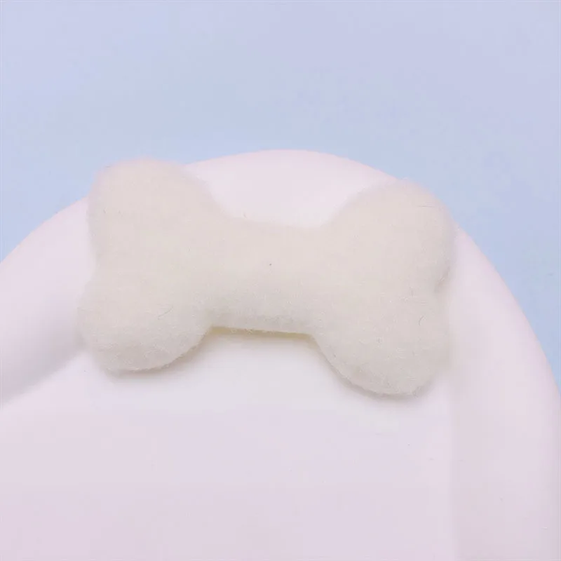 30pcs 7*4cm Filz Stoff Hunde knochen gepolsterte Applikation für Haars pange Zubehör Hüte Tasche Stoff Dekoration Patches – Detail 13
