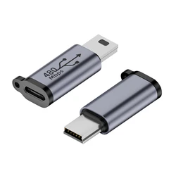 High - Speed Micro USB to Mini USB Adapter - Type - C Female to Mini USB Male Converter (Type C to Mini USB)