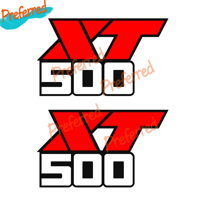 2 X Xt500 Decalcomanie Serbatoio Adesivi Grafica Xt 500 Moto Dirtbike Airbox Swingarm