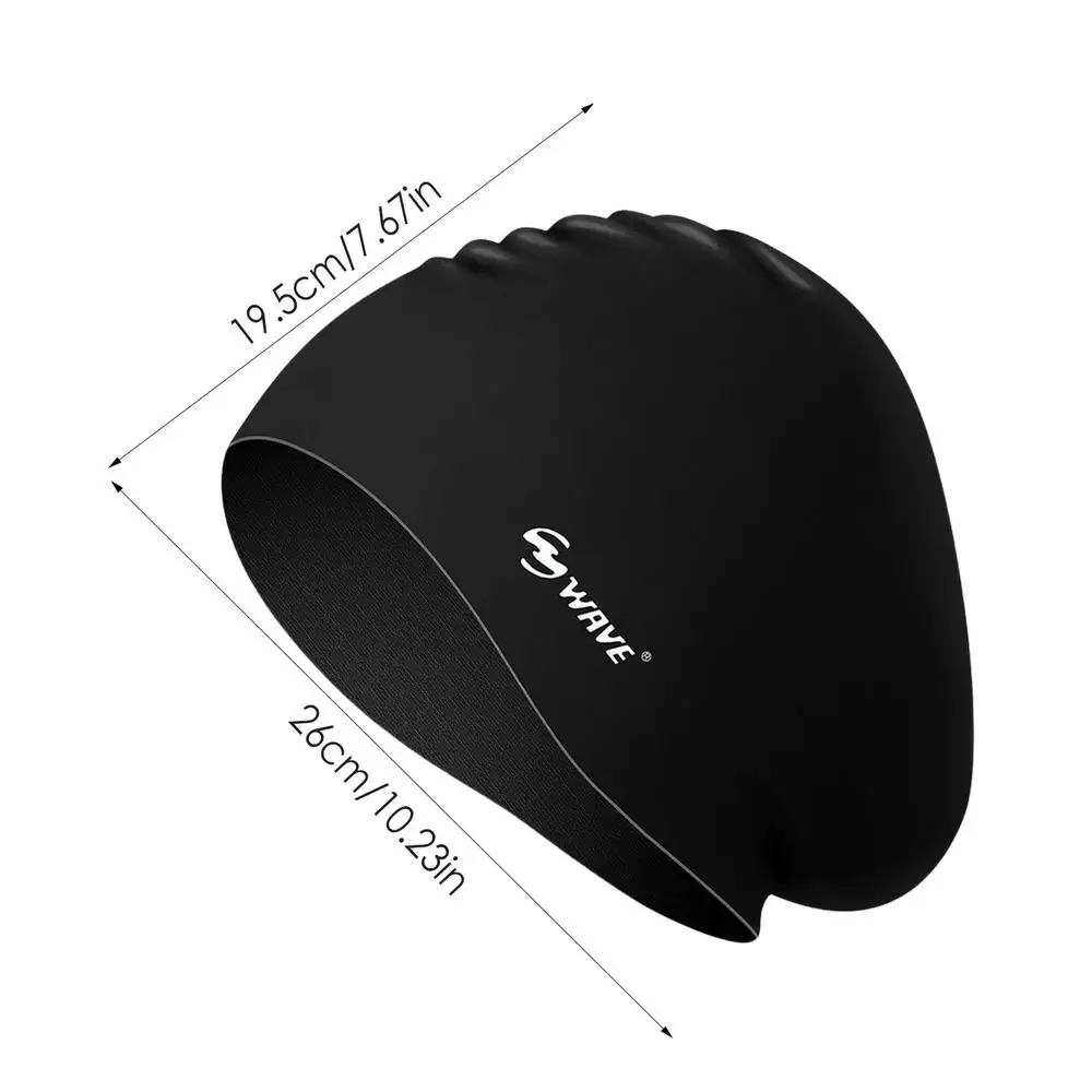 Elastic Silicon Swimming Caps For Men And Women, Rubber, Waterproof, Protect Ears, Long Hair