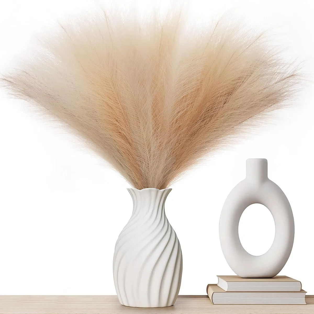 5/10Pcs Pampas Grass Reed Artificial Plant Hot sale Home outdoor garden Christmas Wedding bridal bouquet DIY Festival decoration 1