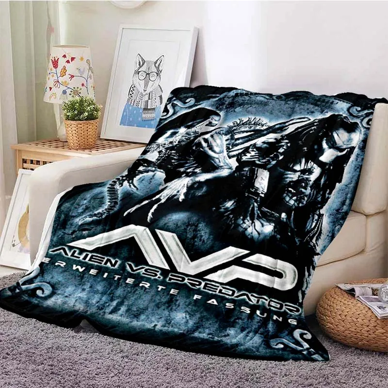 

Movie Alien vs. Predator Soft Plush Blanket, Flannel Blanket Throw Blanket for Living Room Bedroom Bed Sofa Picnic Cover