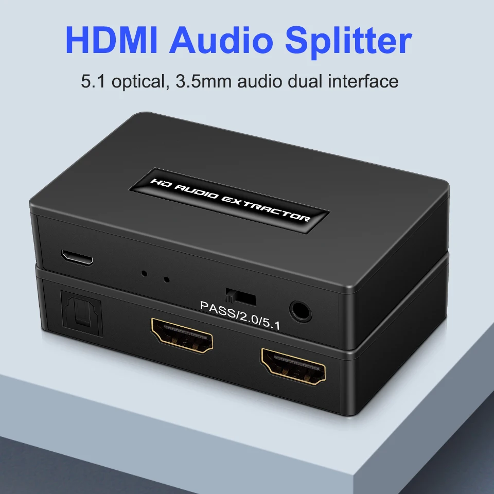 1080p HDMI-compatible 1.4 Audio Splitter  HDMI-compatible Audio Extractor for PS3/4 /TVbox/TV/Display