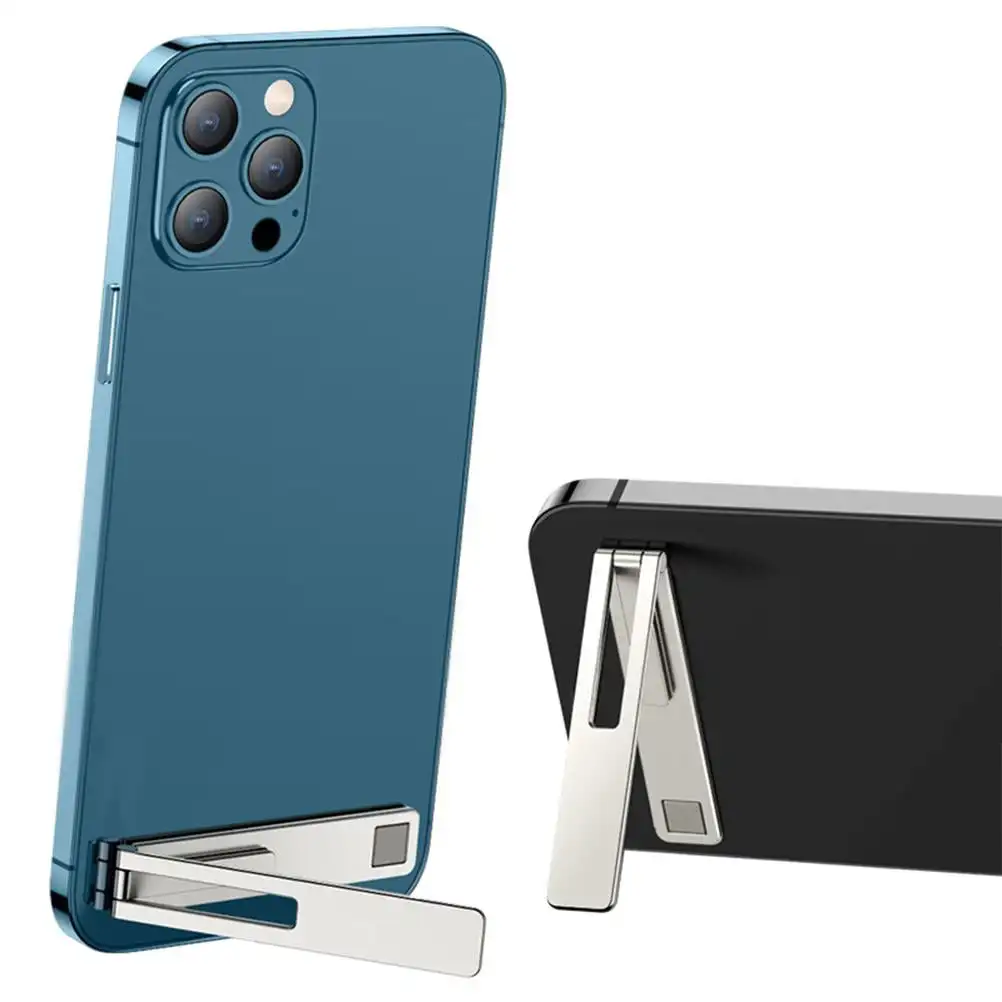 

Tablet Phone Holder Foldable Aluminium Alloy Cell Phone Stand Adhesive L-shape Desktop Stand