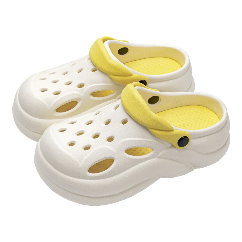 Women Beach Shoes Sandals Thick Soles Anti Slip Anti Odor Baotou Travel