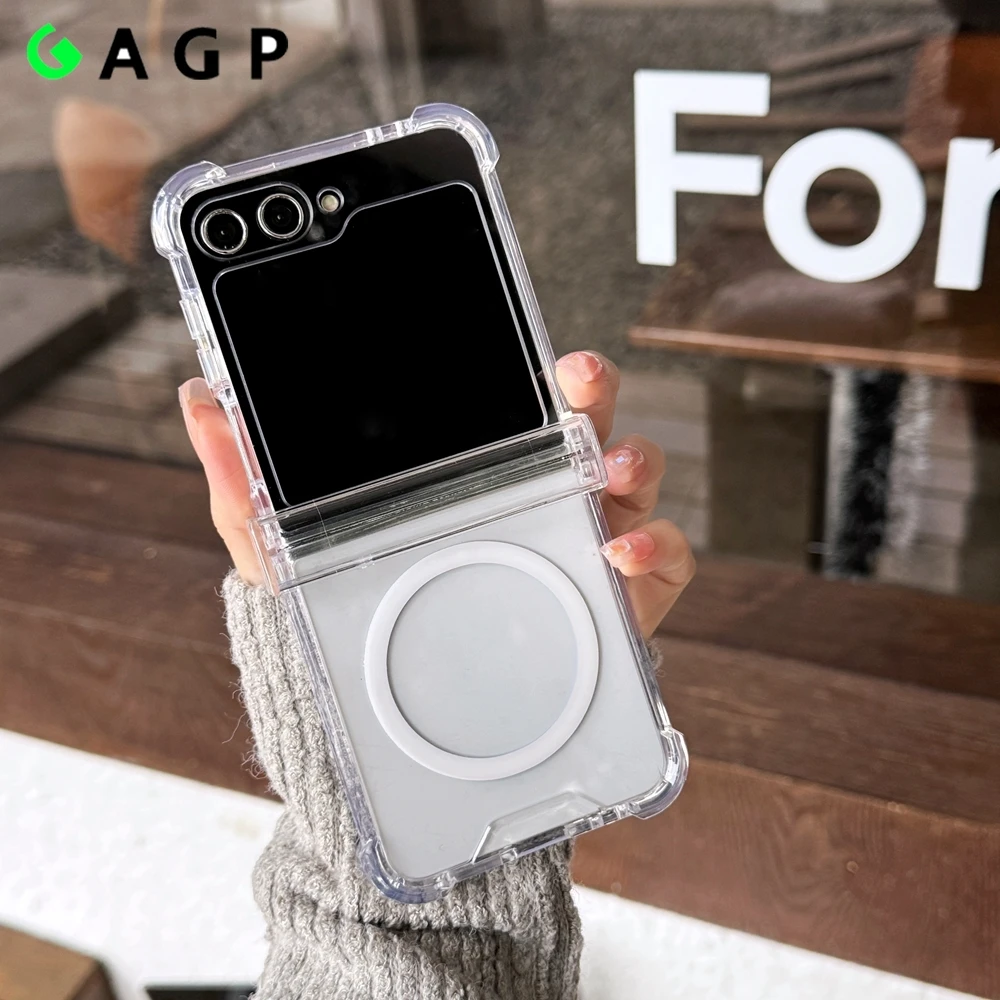 Luxury Transparent Mirror Magnetic Case with 3-in-1 Slim Design