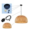 Bamboo Pendant Lamp Rattan Light Hand Woven Chandelier Café Restaurant Lighting Living Room Art Decor Hanging Lamp Indoor 6