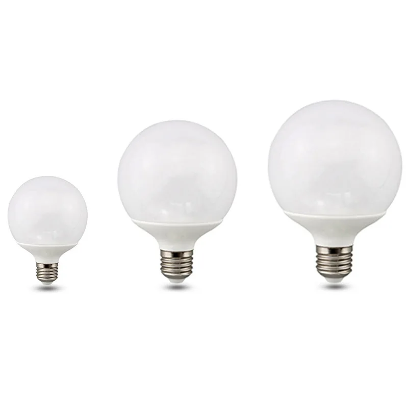 글로브 LED 전구, 따뜻한 일광 화이트 램프, 5000K 45W, 9W 12W 15W, 침실 화장실 거울용