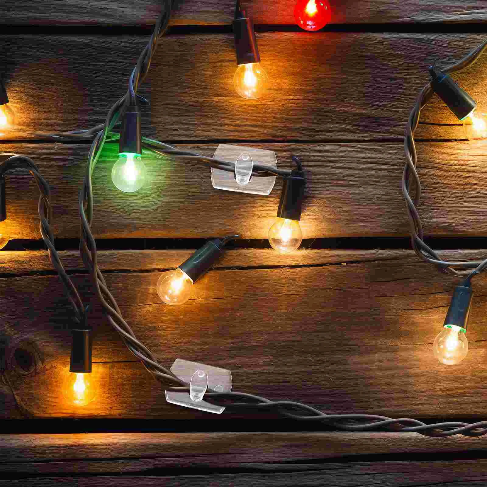 20 Pcs Light String Fixing Hook Hangers Wall Storage Adhesive Hooks Wall Mount Hooks Magnet Hooks Self Adhesive Wall Hooks Christmas Light Clips for Small