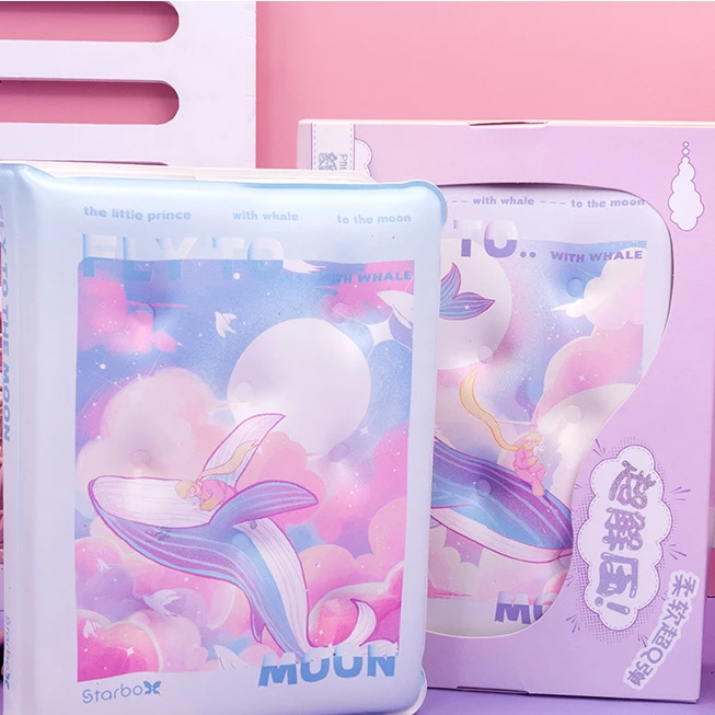 

4PCS/LOT Creative Pressure-released Design Softcover Journal Notebooks Set The Song Of The Whale Colorful Pages Diary Gift 160P