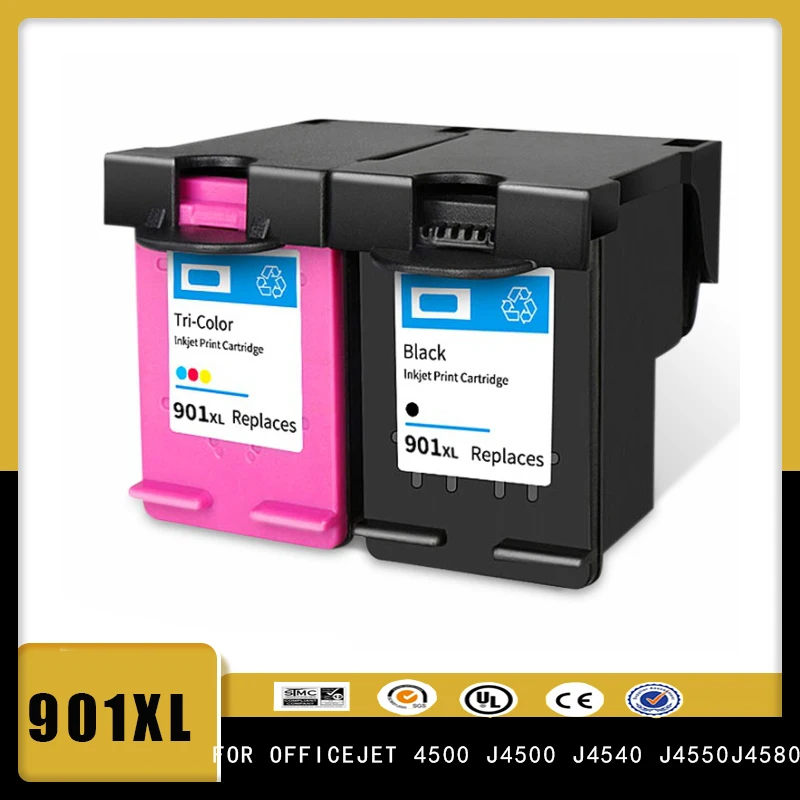 Sostituzione Delle Cartucce Di Inchiostro Vilaxh 901Xl Per Hp901Xl Per Cartuccia Di Inchiostro Hp 901 Per Officejet 4500 J4500 J4540 J4550 J4580