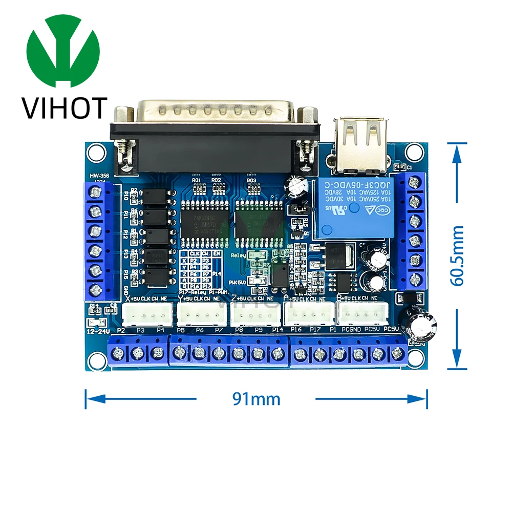 스테퍼 모터 드라이버 Mach3 + USB 케이블용 5 축 CNC 인터페이스 어댑터 브레이크 아웃 보드 업그레이드