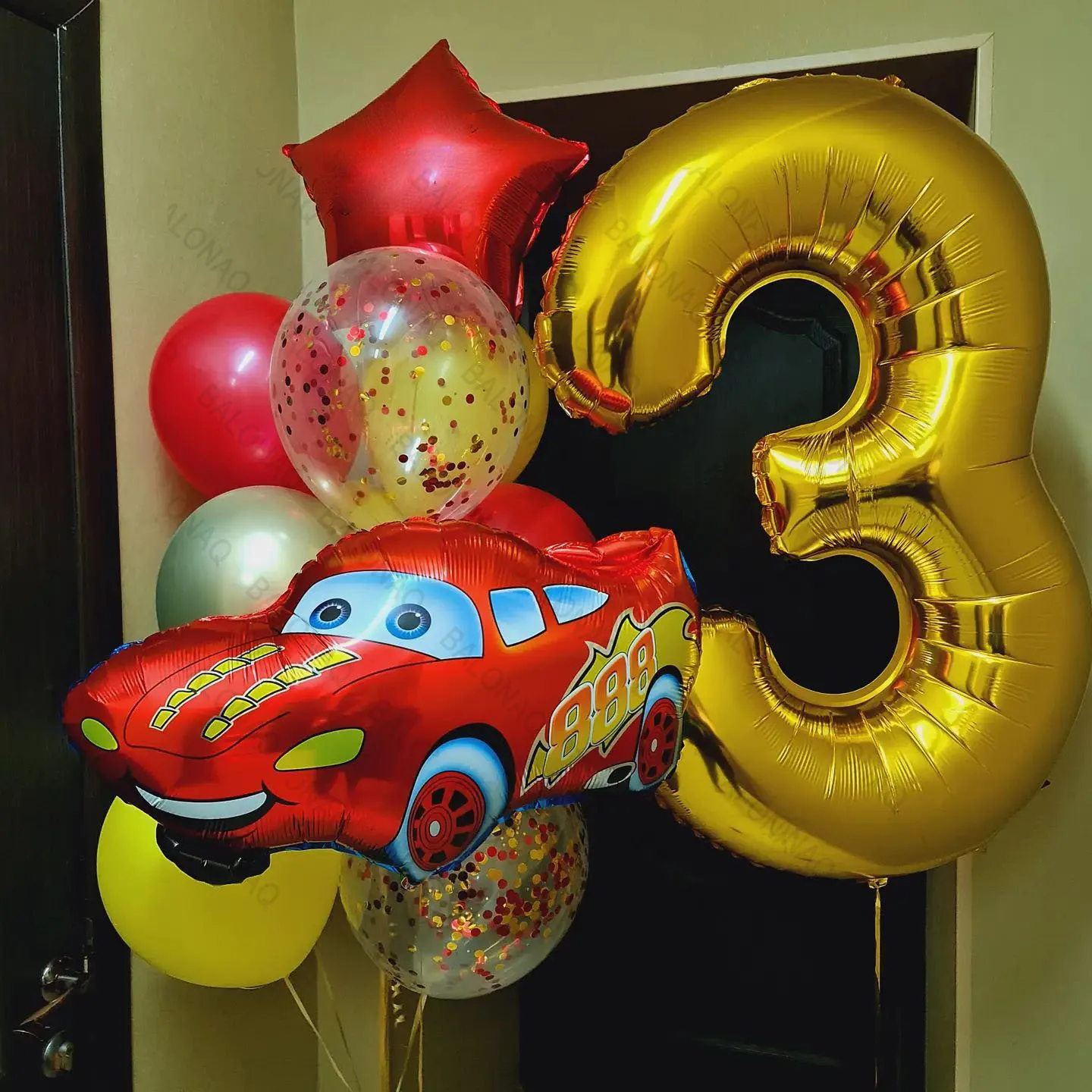 

1set Cartoon Disney Cars Foil Balloons Lightning McQueen 32Inch Number Baby boy car Air Balloons Birthday Party Decor Kids Toys