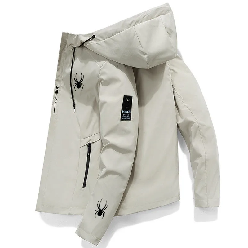 High-quality men's printed sports jacket, windproof hooded leisure brand outdoor mountaineering suit, JAC new coat.