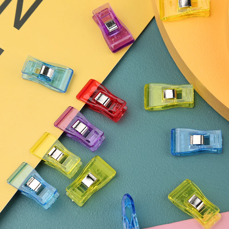 바느질 뜨개질 클립 패브릭 퀼팅 공예 홈 오피스 용품, 혼합 플라스틱 클립 홀더, DIY 패치워크, 50 개/백