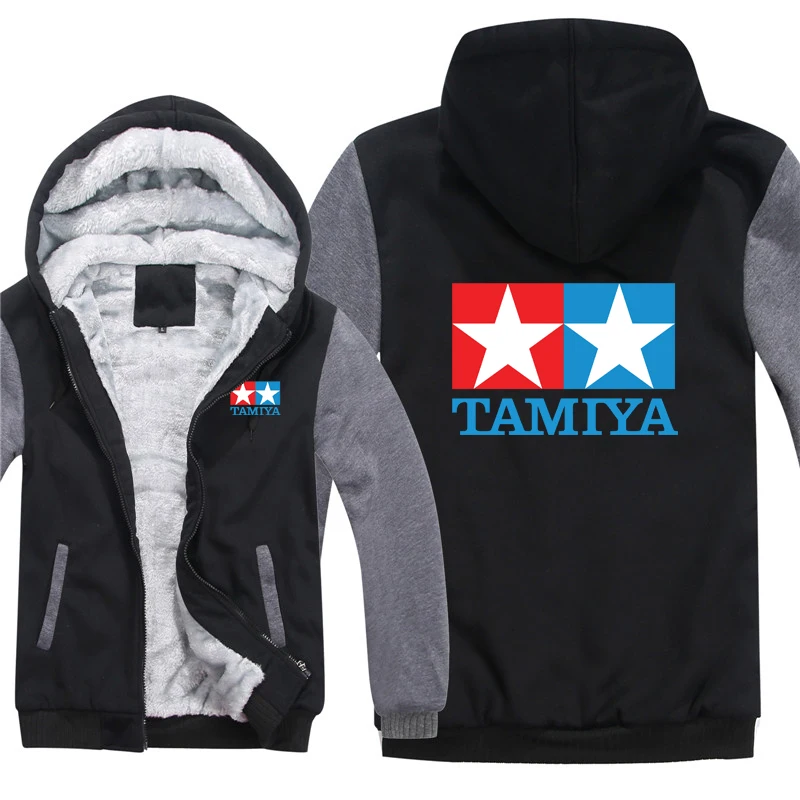 Winter Tamiya Hoodies Zipper Thick Unisex Tamiya Legendary 90's Car Toy Classic Logo Sweatshirt Man Coat Fleece Streetwear 3