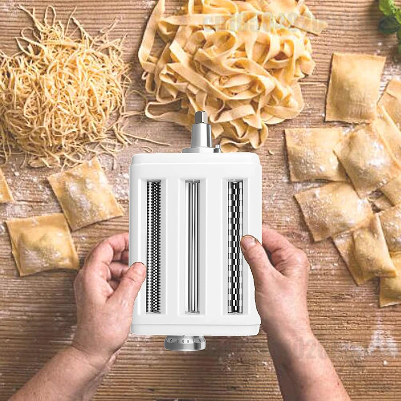 3 in 1 Nudel hersteller für Kitchen aid ka Pasta Blatt rolle Ravioli Spaghetti Fettuccine Cutter gepresst machen Nudeln Küchen hilfe