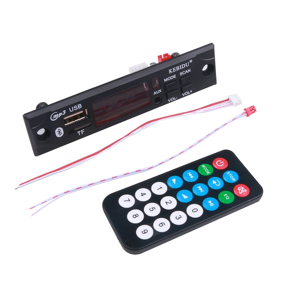 Car Audio Upgrade Bluetooth 12V MP3 Player Module WMA Decoder Board 3.5mm Line IN USB TF FM Radio Wireless Audio Receive