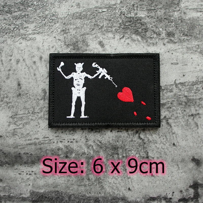 黒ひげ海賊旗 エドワード刺繍パッチ FOG タイムファンネル AKミサイル