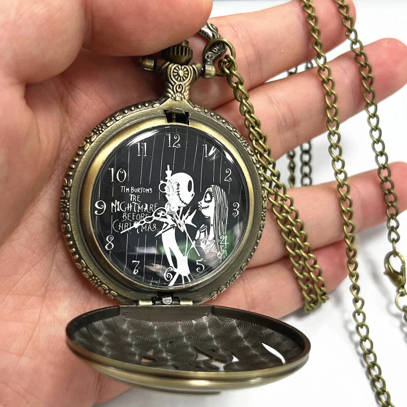 Retro Vintage Bronze Christmas Gift Pocket Watch Fashion Relogios with Necklace Chain Pendant  for Male Female  Clock