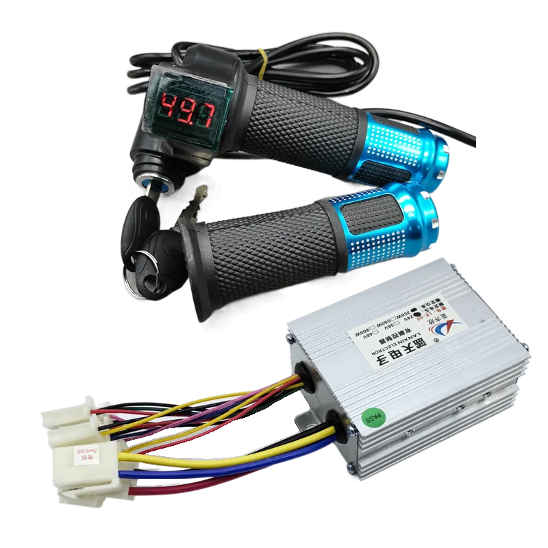 전기 자전거 브러시 모터 디지털 디스플레이 전압 스로틀 전원 잠금 장치, 250W, 350W, 500W, 800W, 1000W, 12V, 24V, 36V, 48V