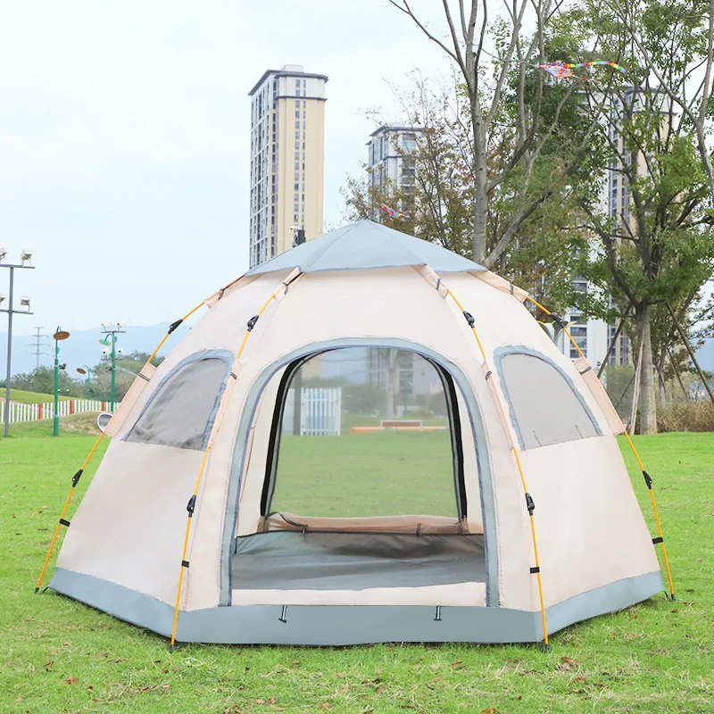 6person Tent Camping Folding Outdoor Fully Speed Open Rain Proof Sunscreen Wilderness Camping Portable Equipment Automatic