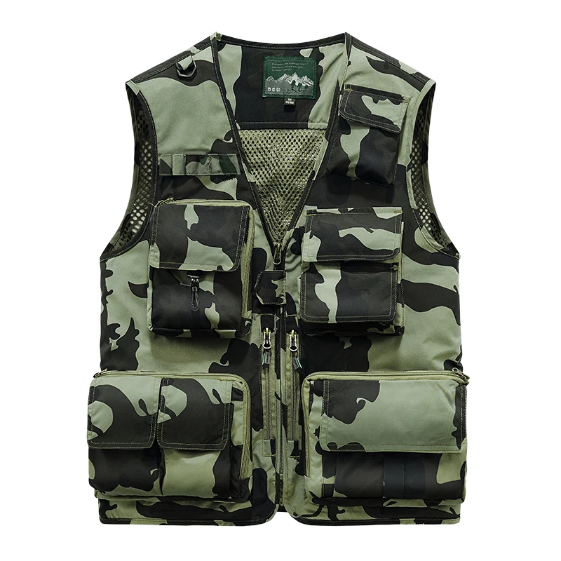 Fishing Vest Men Breathable Jacket Outdoor Photography Vest Quick Dry  Hunting Military Vest Mountaineering Multi-pocket Vest