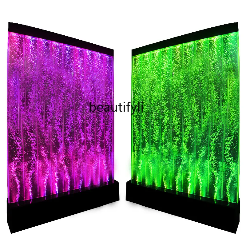 

Large Acrylic Screen Water Curtain Wall Water Bubble Wall Creative Hallway Partition Can Be Customized